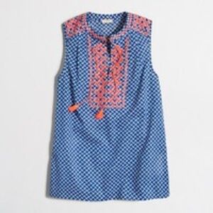 J.Crew Sleeveless Embroidered Cotton Top Size 4
